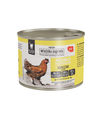 Wiejska Zagroda Mono Kurczak dla kota 200g