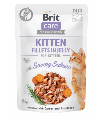 Brit Care Kitten Fillets in Jelly Salmon 85g