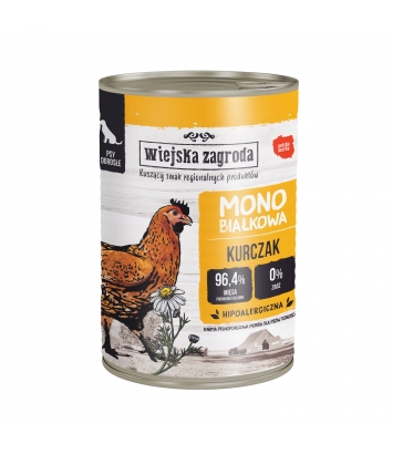 Wiejska Zagroda Mono Kurczak dla psa 400g