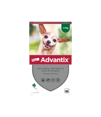 Krople Advantix Spot-on 0,4ml (do 4kg)