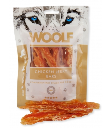 Woolf Chicken Jerky Bars 100g