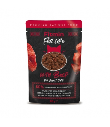 Fitmin For Life Cat Adult Beef 85g