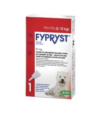 Fypryst 67mg roztwór do nakrapiania dla psów