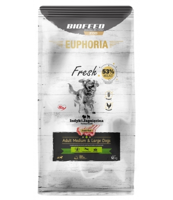 Euphoria Fresh Adult M/L Indyk i jagnięcina 12kg