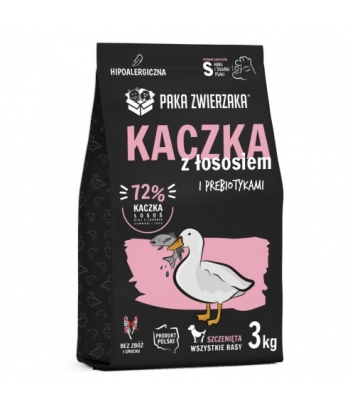 Paka Zwierzaka Puppy Kaczka z łososiem 3kg