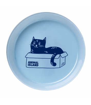 Animal Island błekitny talerzyk dla kota 17cm