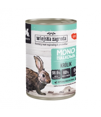 Wiejska Zagroda Mono Królik dla kociąt 400g