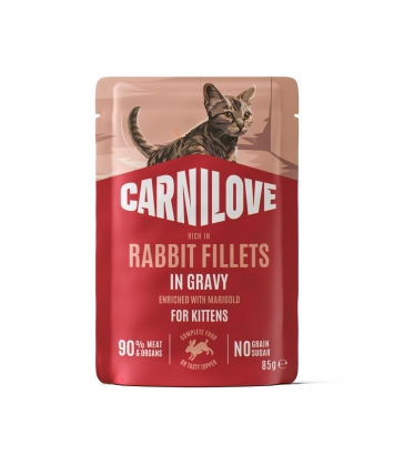 Carnilove Cat saszetka 85g sos Kitten Królik