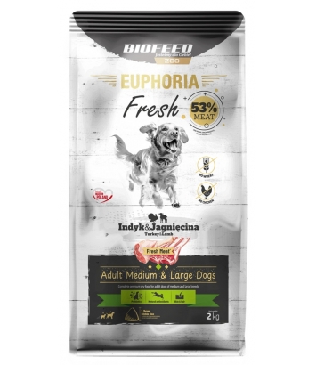 Euphoria Fresh Adult M/L Indyk i jagnięcina 2kg