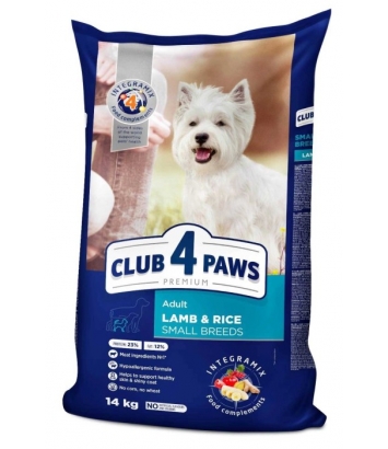 Club 4 Paws Adult Small Lamb & Rice 14kg