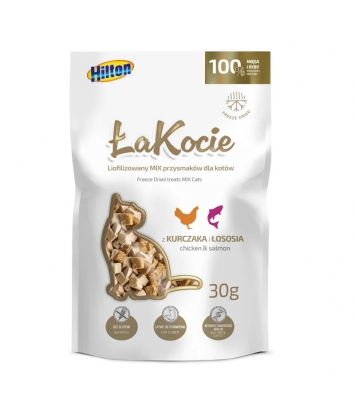 ŁaKocie Liofilizowany przysmak kurczak łosoś 30g