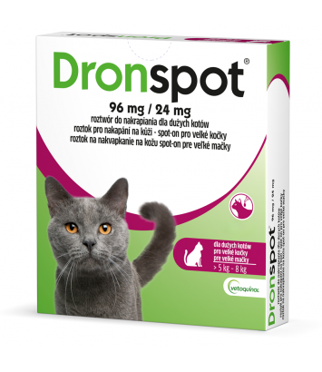 Dronspot 96mg (krople dla kotów od 5 do 8kg)  1 pipeta