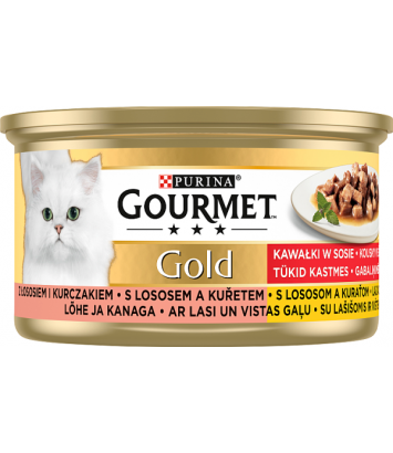 Gourmet Gold 85g z łososiem i kurczakiem w sosie