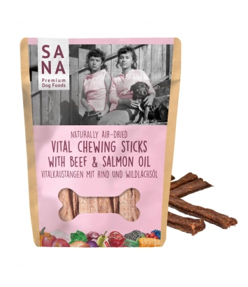 SANADog Chewing Sticks Beef, Salmon Oil 150g