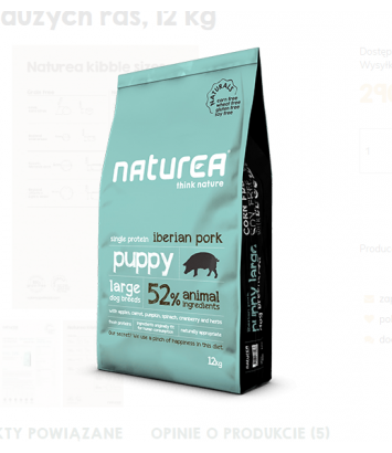 Naturea Puppy Large Breed Iberian Pork 12kg