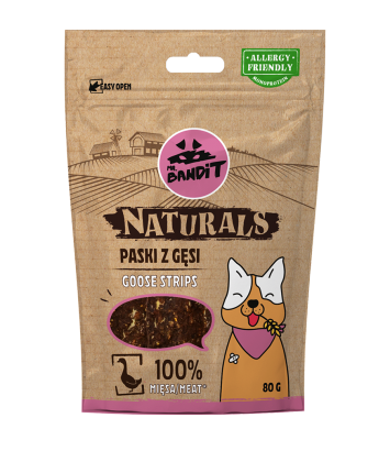 Mr. Bandit Naturals Paski z gęsi 80g