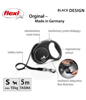 Flexi Black Design S 5m taśma