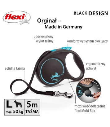 Flexi Black Design L 5m taśma