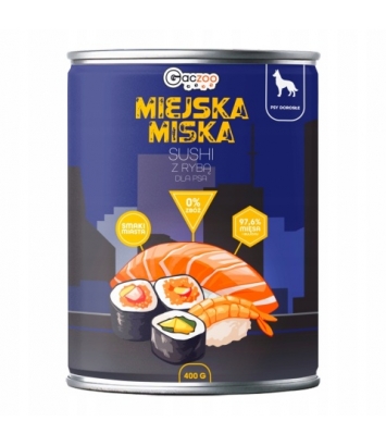 Gaczoo Miejska Miska dla psa Sushi z rybą 400g