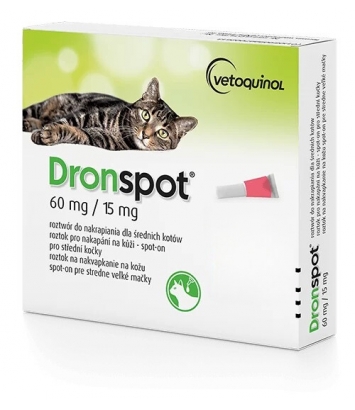 Dronspot 60mg - roztwór dla kotów od 2,5 do 5kg 1 pipeta