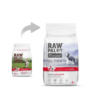 Raw Paleo Ultra Medium & Large Puppy Beef 2kg