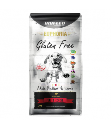 Euphoria Gluten Free Adult Medium & Large z wołowiną 12kg