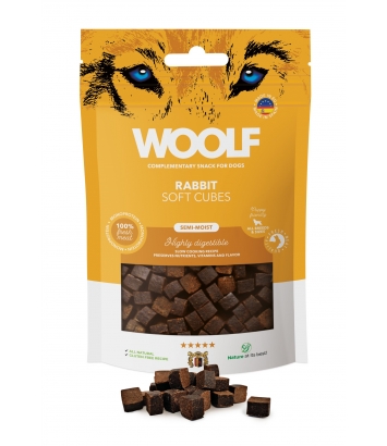 Woolf Soft Cubes Monoprotein Rabbit 100g