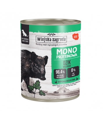 Wiejska Zagroda Mono Dzik dla psa 800g