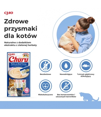 Churu Cat Tuna with Beef 4x14g