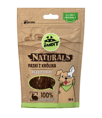 Mr. Bandit Naturals Paski z królika 80g