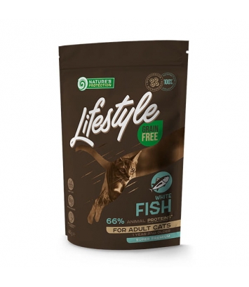 Nature's Protection Lifestyle GF Adult Cat White Fish 400g