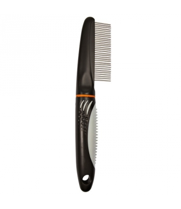 Grzebień z obrotowymi zębami - średniogęsty - 22cm