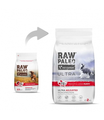 Raw Paleo Ultra Medium & Large Puppy Beef 2kg