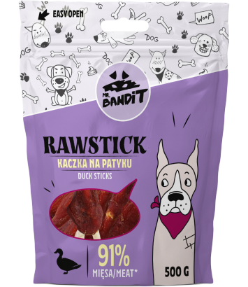 Mr. Bandit Rawstick Kaczka na patyku 500g