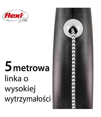Flexi Black Design M 5m linka