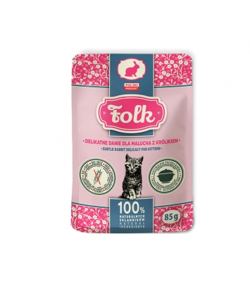 Folk Kitten Delikatne danie z królikiem 85g