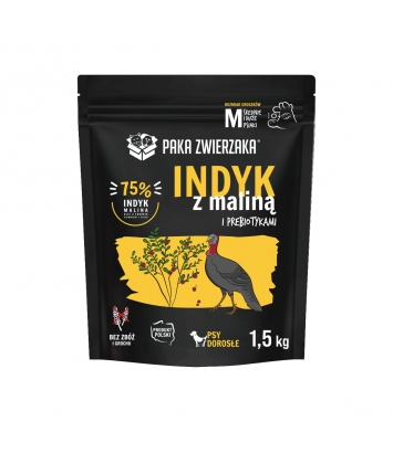 Paka Zwierzaka Indyk z maliną M 1,5kg