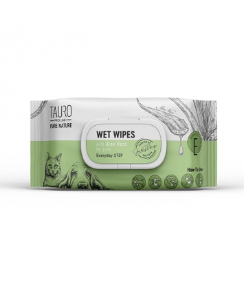 Tauro Pro Line Chusteczki nawilżane z aloesem 40szt