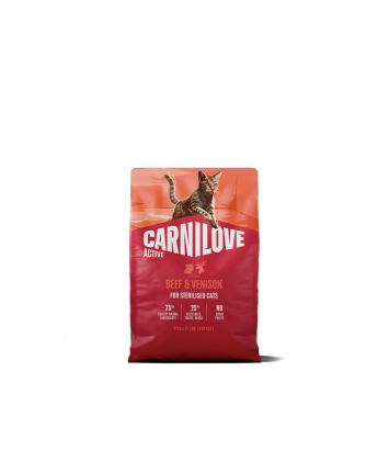 Carnilove Cat 2kg Active Adult Sterylised Beef, Venison