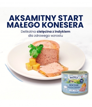 Baltica Kitten cielęciną i indykiem 185g