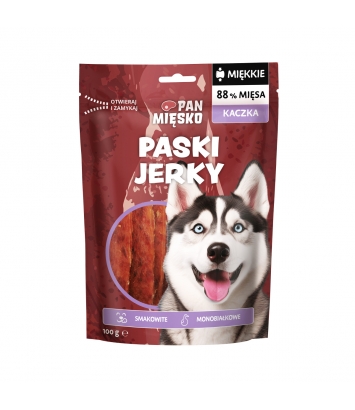 Pan Mięsko Paski Jerky Kaczka 100g