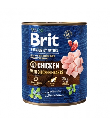 Brit Premium by Nature Adult Chicken & Hearts 800g