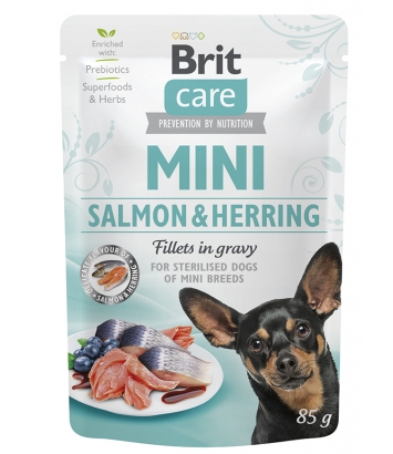 Brit Care Mini Adult Sterilised Salmon & Herring 85g