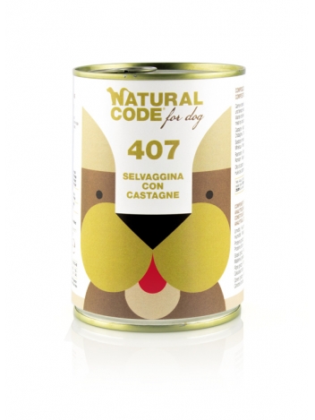 Natural Code DOG 407 game with chestnuts 400g