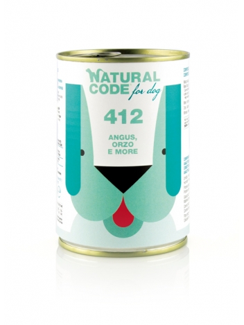 Natural Code DOG 412 angus, barley and blackberries 400g