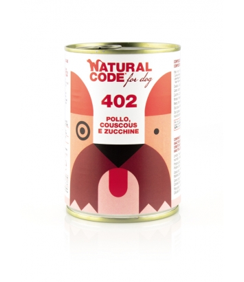 Natural Code DOG 402 chicken, couscous and zucchini  400g