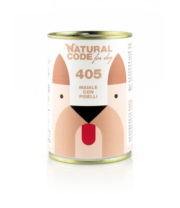 Natural Code DOG 405 pork with peas 400g