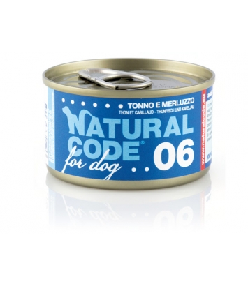 Natural Code DOG 06 Tuna and codfish 90g