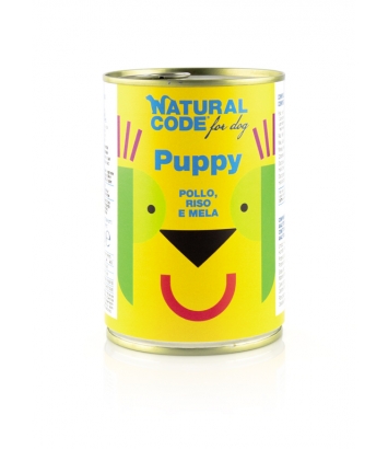Natural Code Puppy Chicken, rice and apple 400g