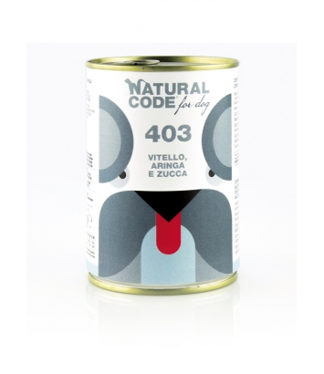 Natural Code DOG 403 veal, herring and pumpkin 400g